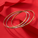 3 Set Bangle in 9ct Yellow and White Gold