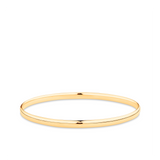 Solid Oval Bangle in 9ct Yellow Gold