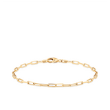 Paperclip Bracelet in 9ct Yellow Gold