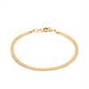 9ct yellow gold herringbone bracelet with flat polished links and lobster clasp