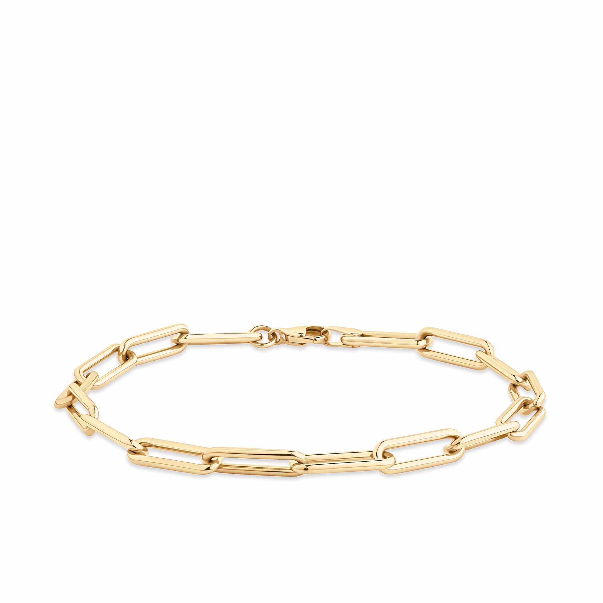 Paperclip Bracelet in 9ct Yellow Gold
