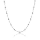 45cm Bead Necklace in Sterling Silver