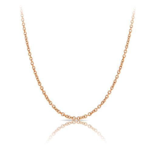 45cm Cable Link Slider Solid Chain in 9ct Rose Gold - Wallace Bishop