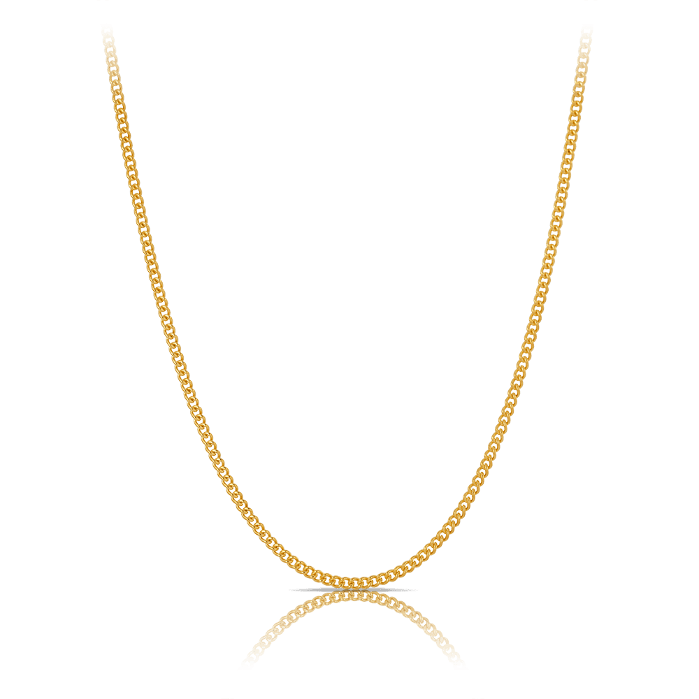 45cm Curb Link Chain in 9ct Yellow Gold