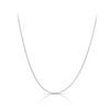 45cm Solid Curb Link Slider Chain in 9ct White Gold