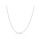 45cm Solid Curb Link Slider Chain in 9ct White Gold