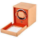 WOLF Cub Seltzer Single Watch Winder with Cover Peach/Orange