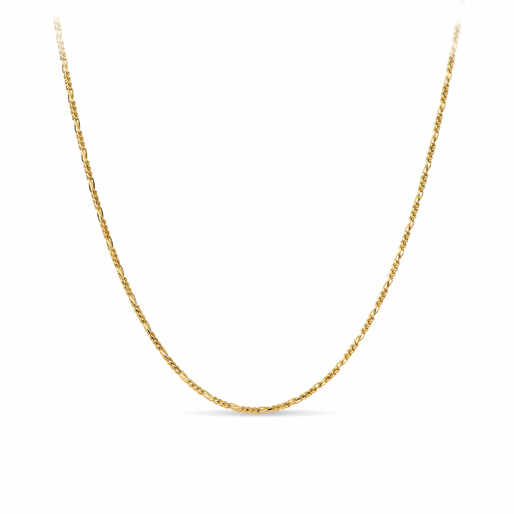 45cm Polished Cable Link Chain in 9ct Yellow Gold