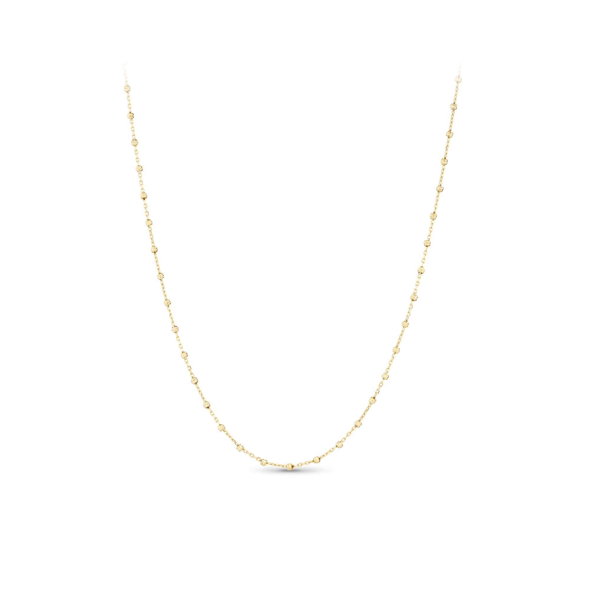 45cm Diamond Cut Ball Chain in 9ct Yellow Gold