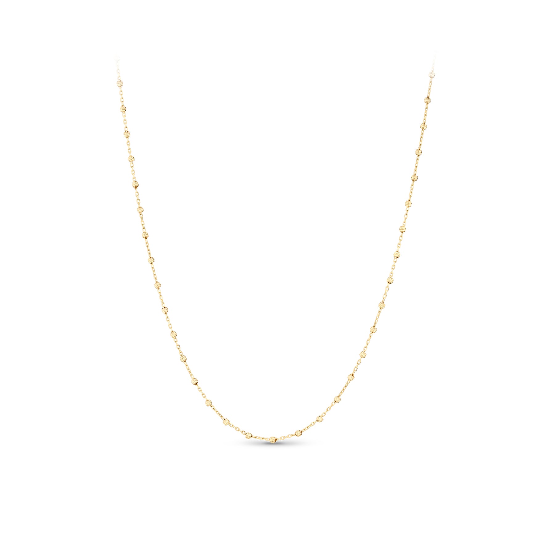 Diamond Cut Ball Chain in 9ct Yellow Gold