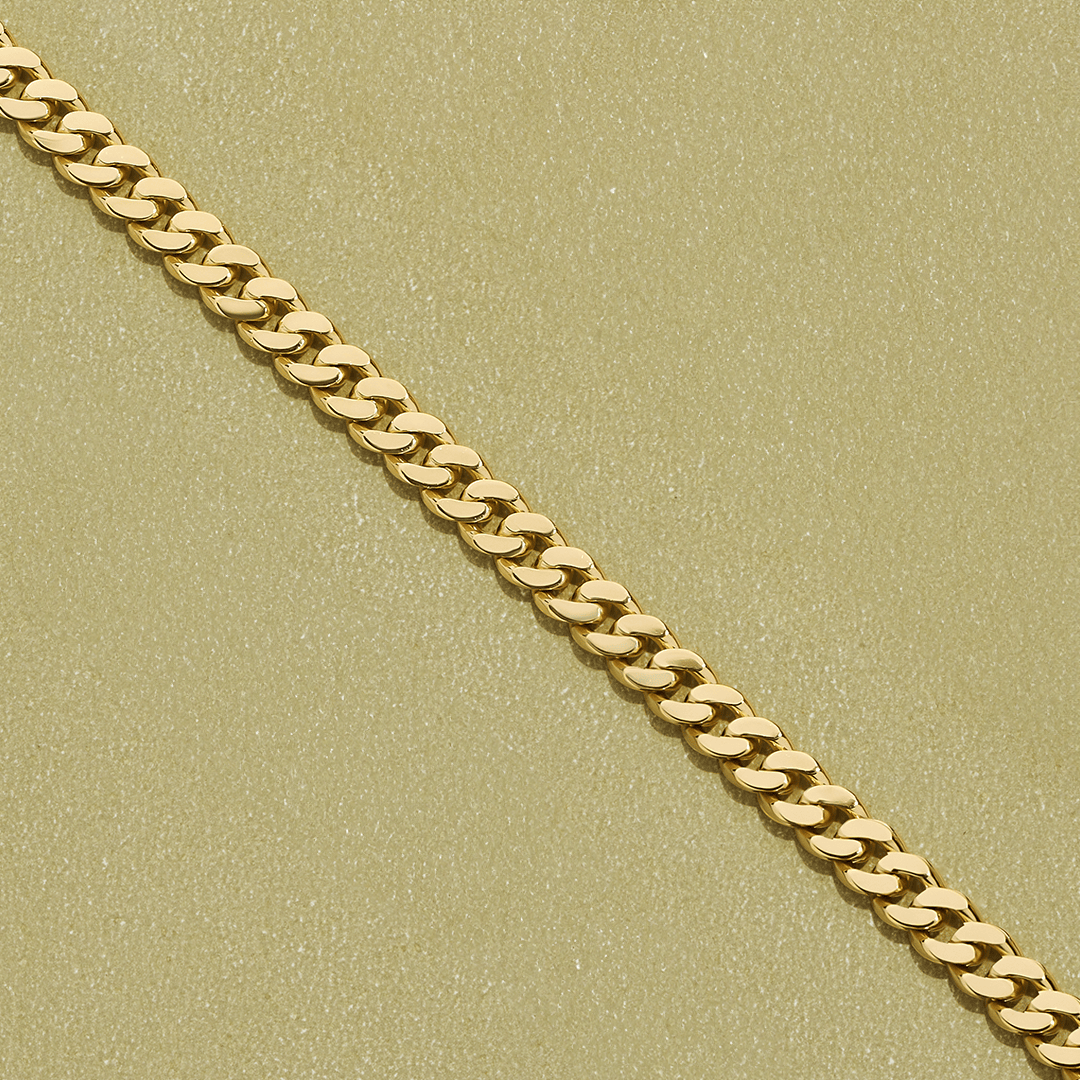 50cm Curb Link Chain in 9ct Yellow Gold