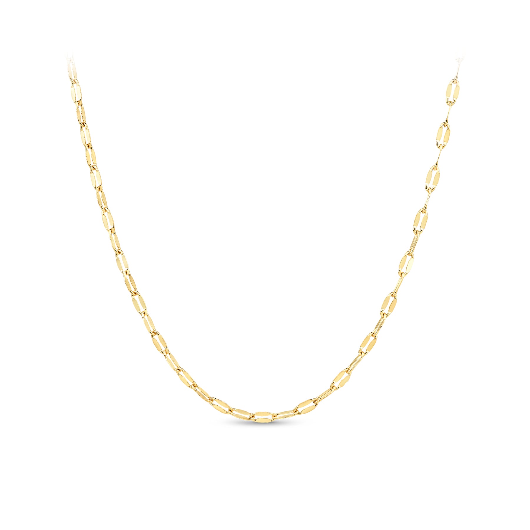 45cm Coffee Bean Chain in 9ct Yellow Gold