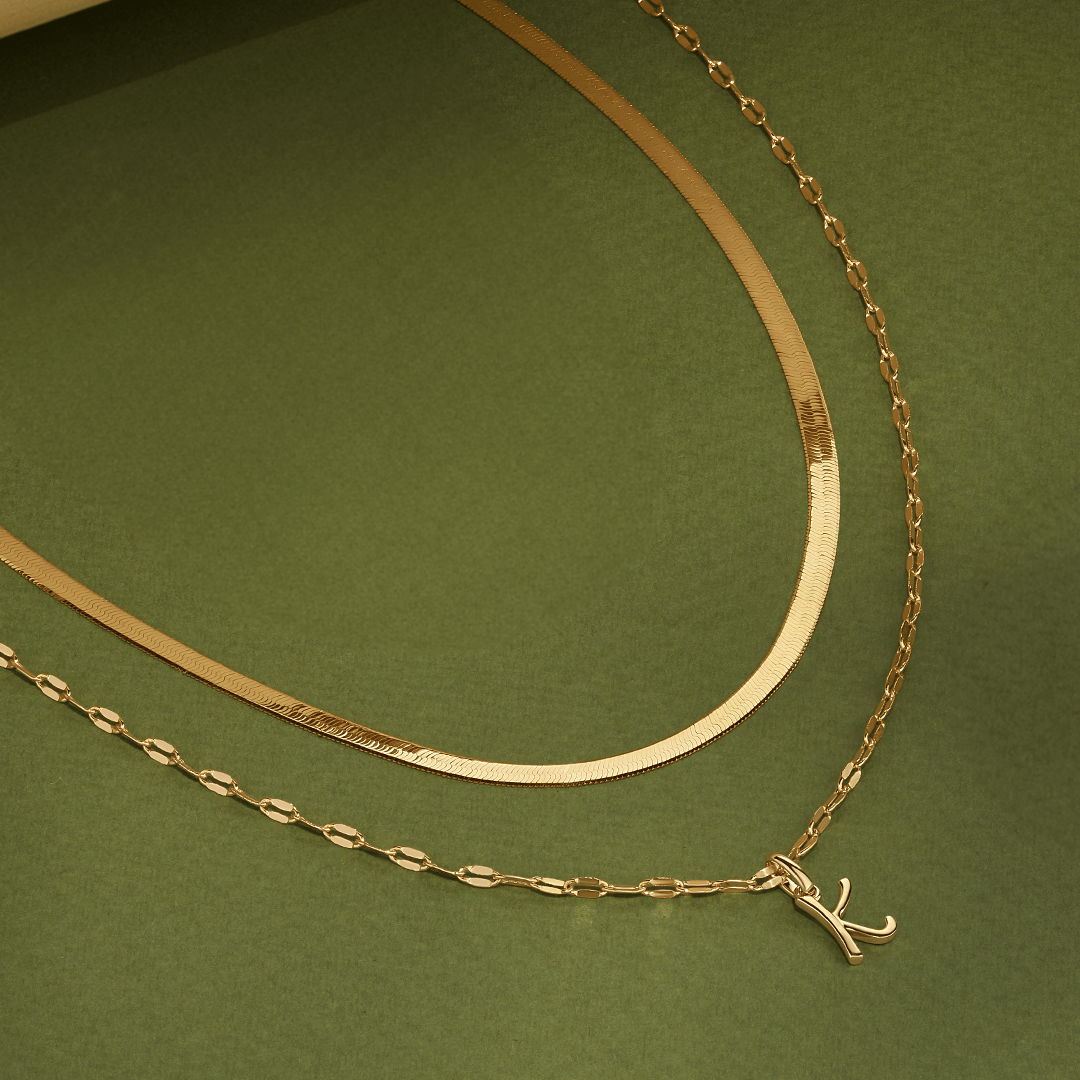 50cm Herringbone Chain in 9ct Yellow Gold