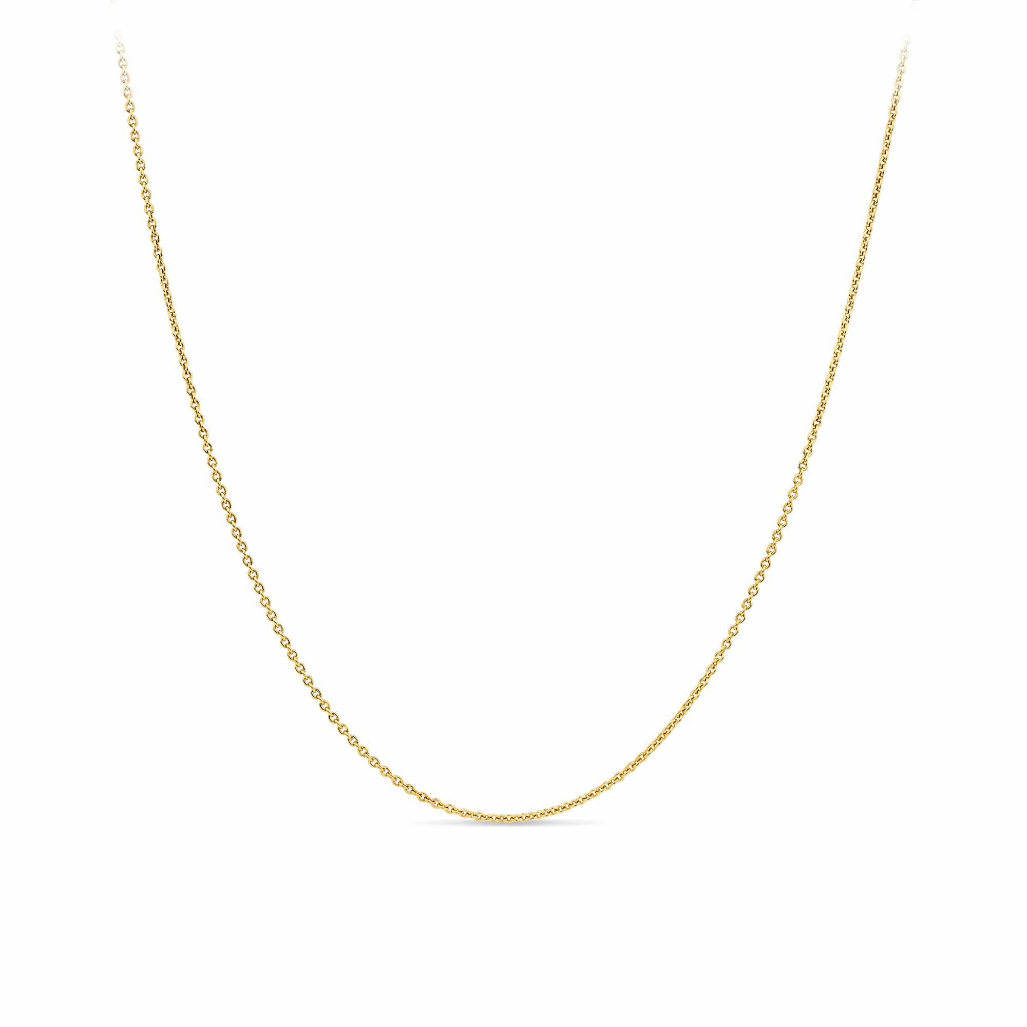 45cm Solid Cable Link Chain in 9ct Yellow Gold