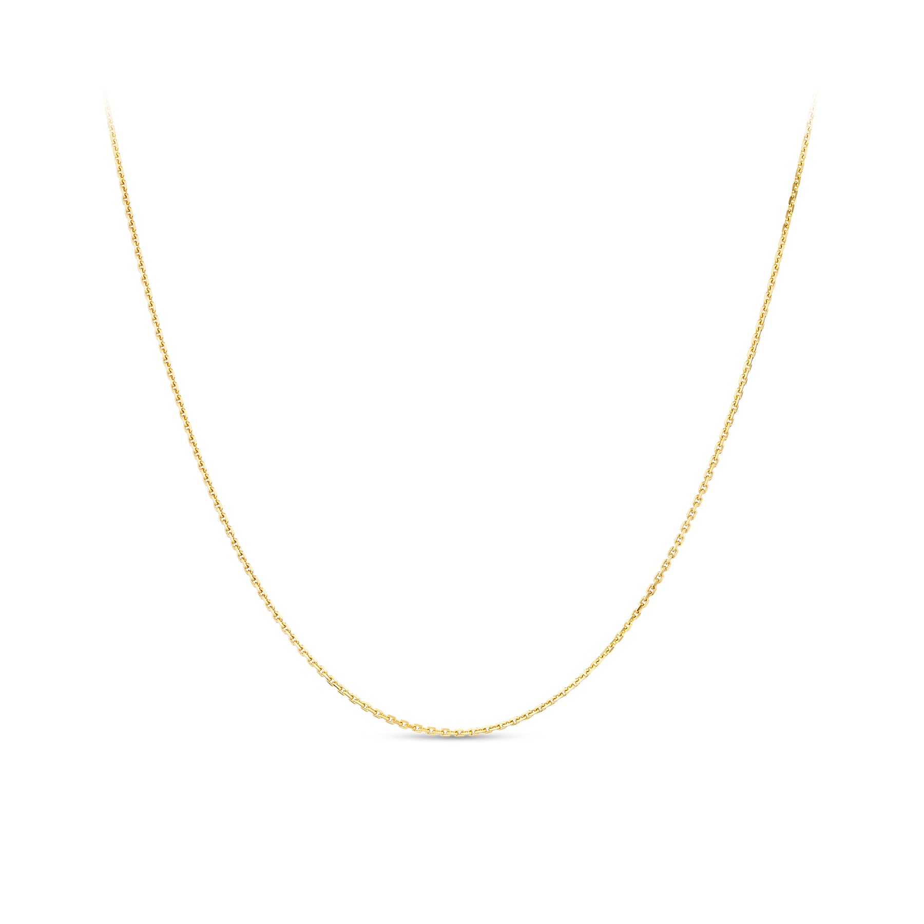 Solid Diamond Cut Cable 45cm Chain in 9ct Yellow Gold