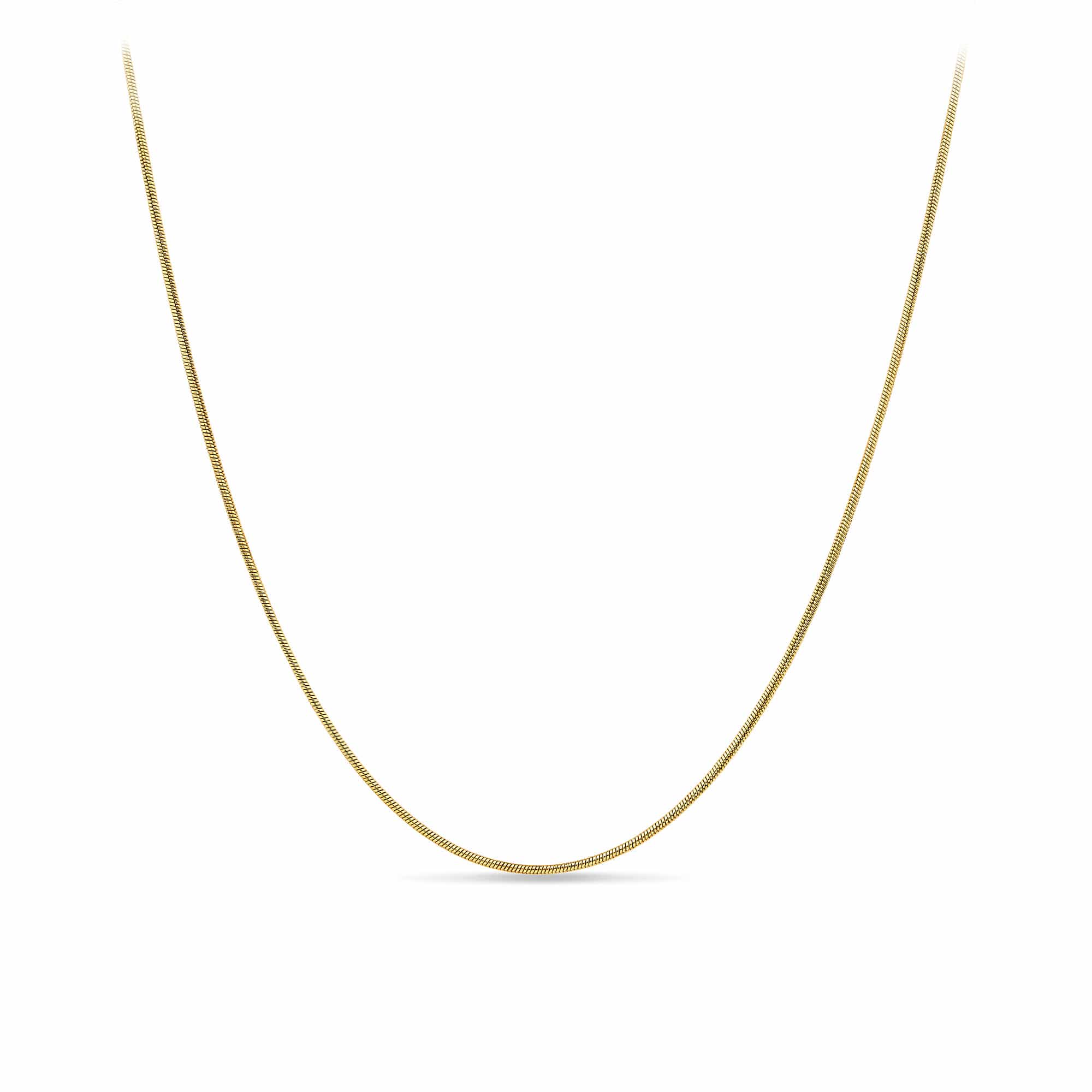 50cm Solid Snake Link Chain in 9ct Yellow Gold