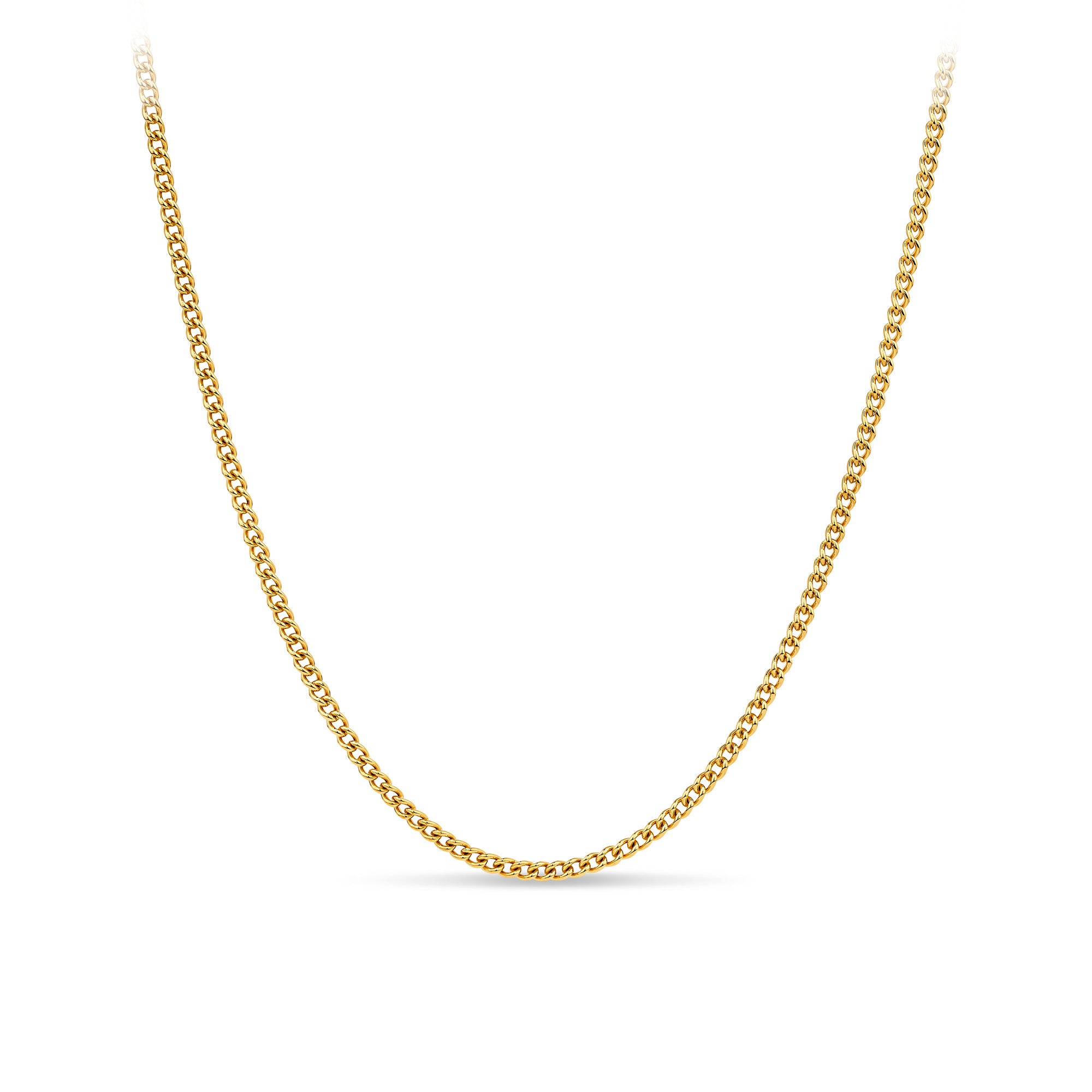 Solid Curb Link Chain in 9ct Yellow Gold
