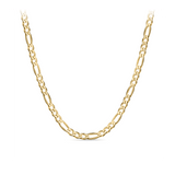 60cm Solid Figaro Link Chain in 9ct Yellow Gold