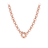 Solid Belcher Link Necklace in 9ct Rose Gold