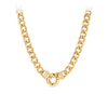 Engraved Solid Curb Link Necklace in 9ct Yellow Gold