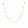 50cm Flat Diamond Cut Cable Chain in 9ct Yellow Gold