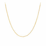 50cm Flat Diamond Cut Cable Chain in 9ct Yellow Gold