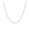 45cm Cable Link Slider Solid Chain in 9ct Rose Gold