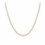 45cm Cable Link Slider Solid Chain in 9ct Rose Gold