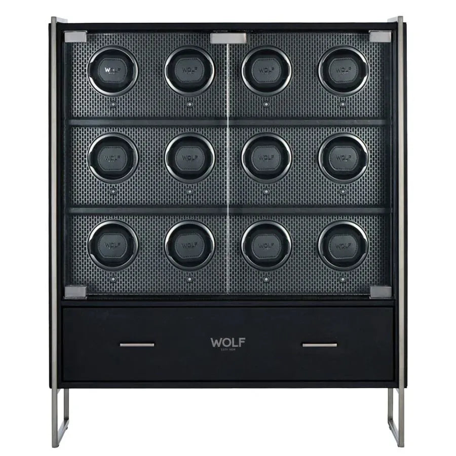 WOLF Axis 12 Piece Watch Winder Cabinet | Wallace Bishop