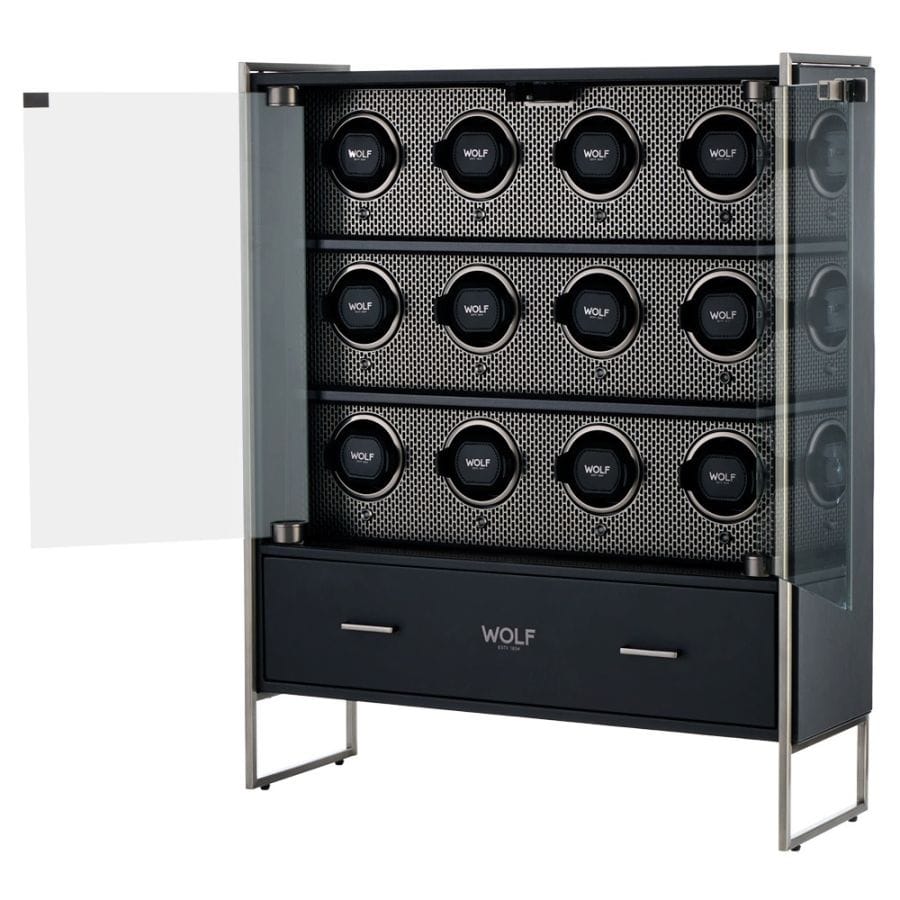 WOLF Axis 12 Piece Watch Winder Cabinet | Wallace Bishop