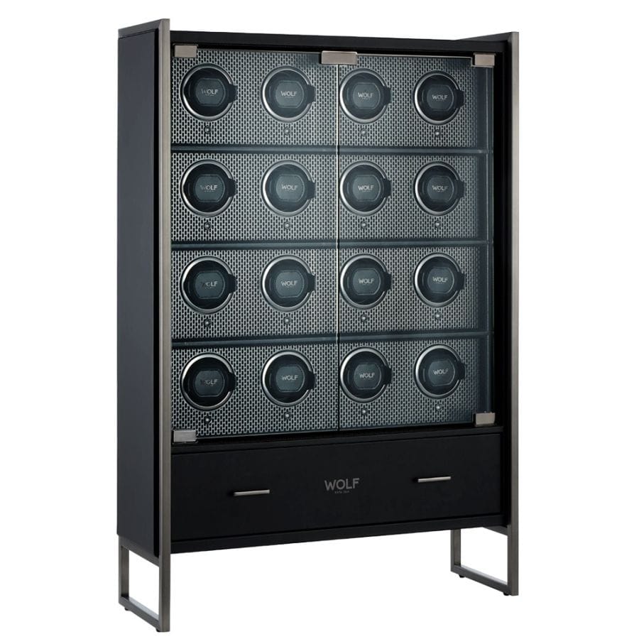 WOLF Axis 16 Piece Watch Winder Cabinet | Wallace Bishop