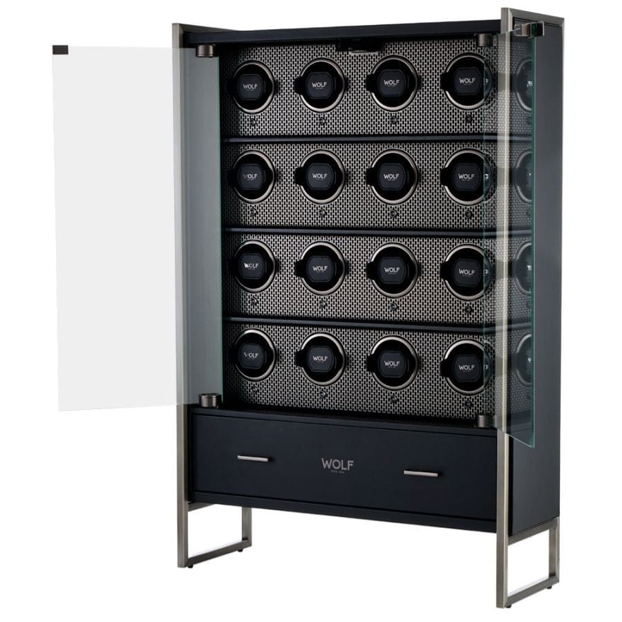 WOLF Axis 16 Piece Watch Winder Cabinet | Wallace Bishop