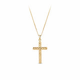 Twist Cross Pendant in 9ct Yellow Gold