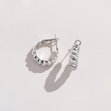 Croissant Hoops in Sterling Silver