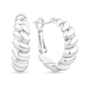 Croissant Hoops in Sterling Silver