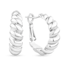 Croissant Hoops in Sterling Silver
