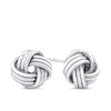 Open Knot Stud Earrings in Sterling Silver