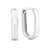 Rectangular Huggie in Sterling Silver