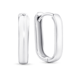 Rectangular Huggie in Sterling Silver