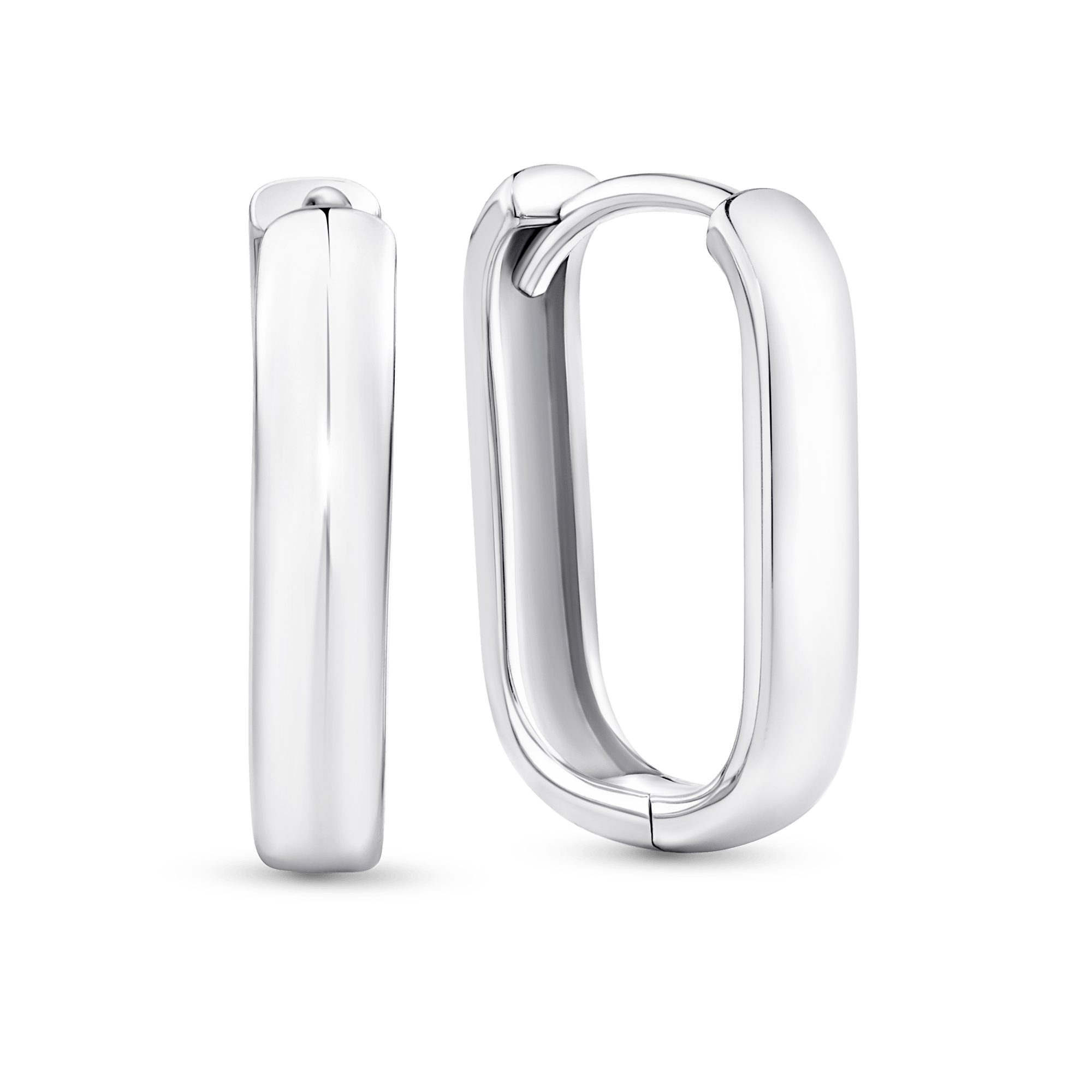 Rectangular Huggie in Sterling Silver