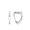 Heart Huggie Earrings in Sterling Silver