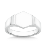 Hexagon Shaped Ring in Sterling Silver