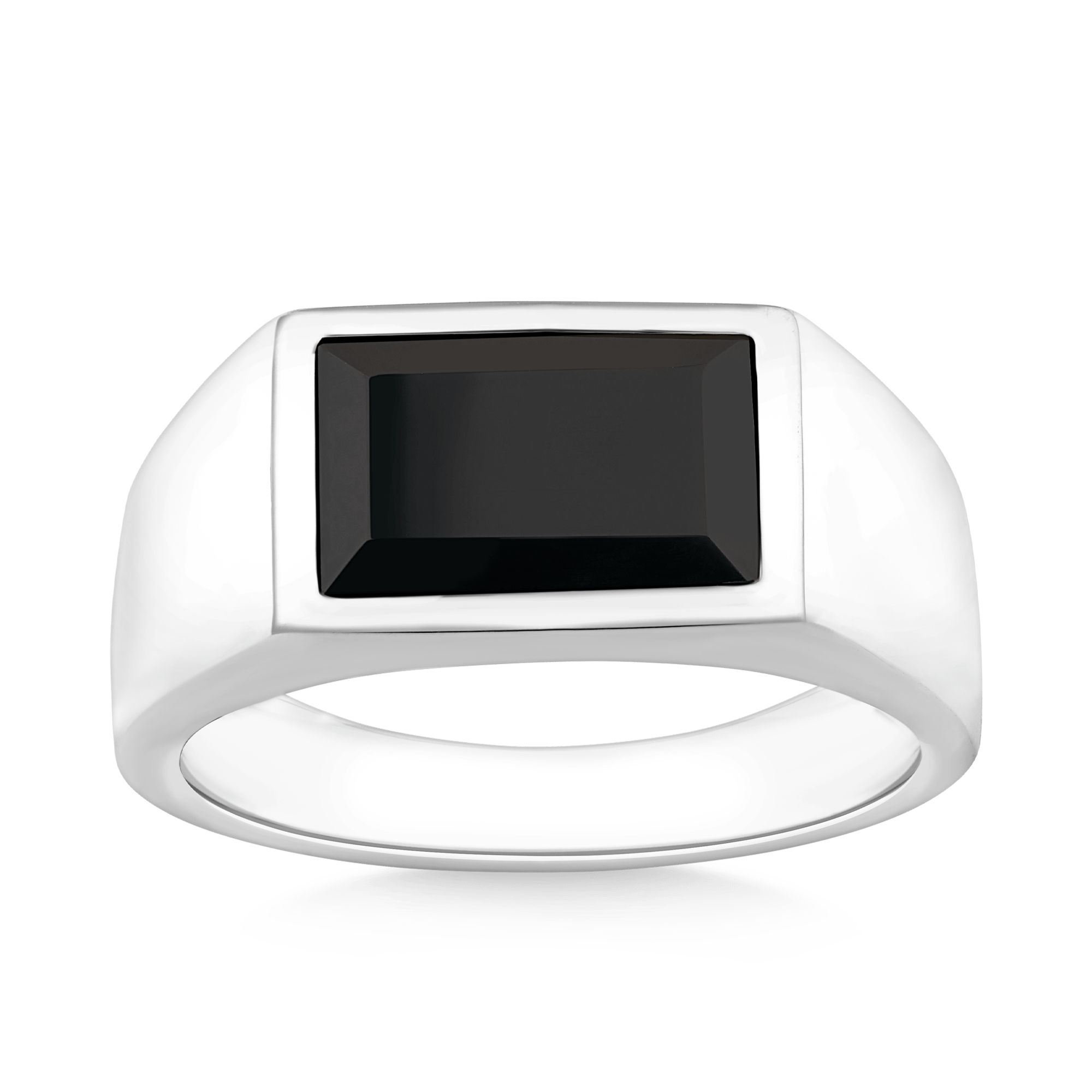 Onyx Signet Ring in Sterling Silver