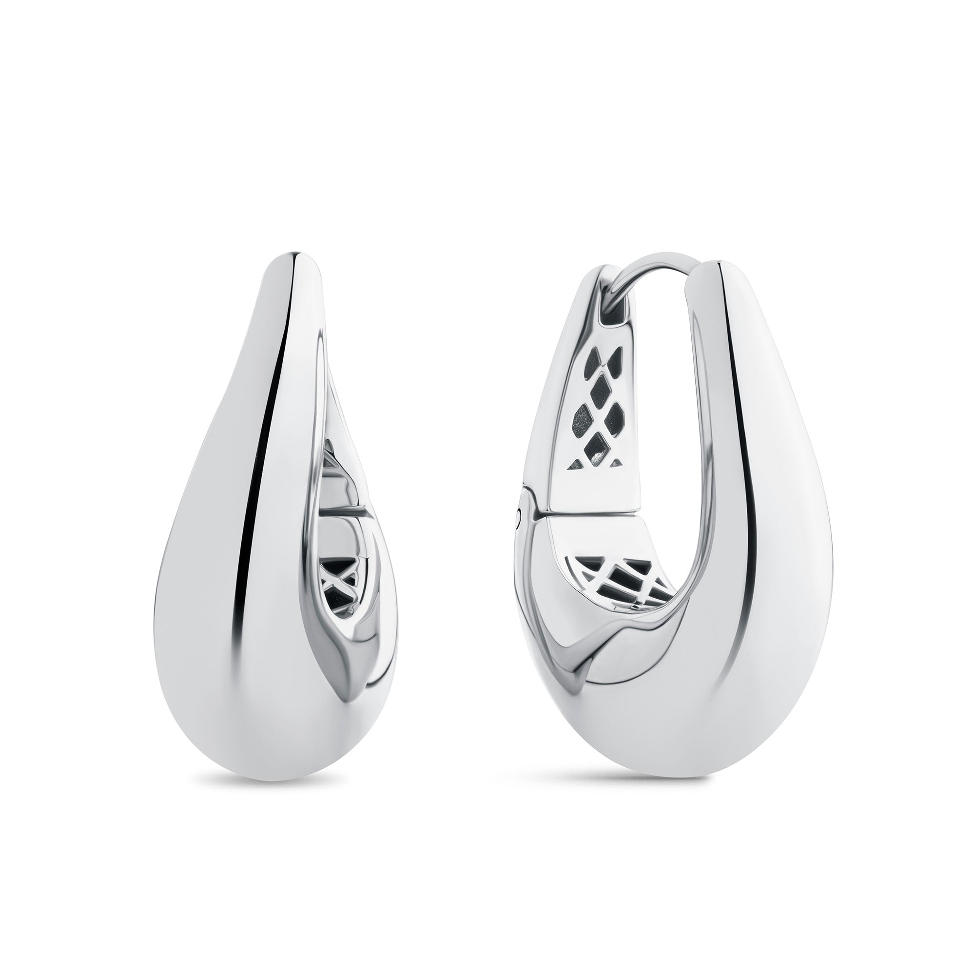 Twist Huggie Earrings in Sterling Silver