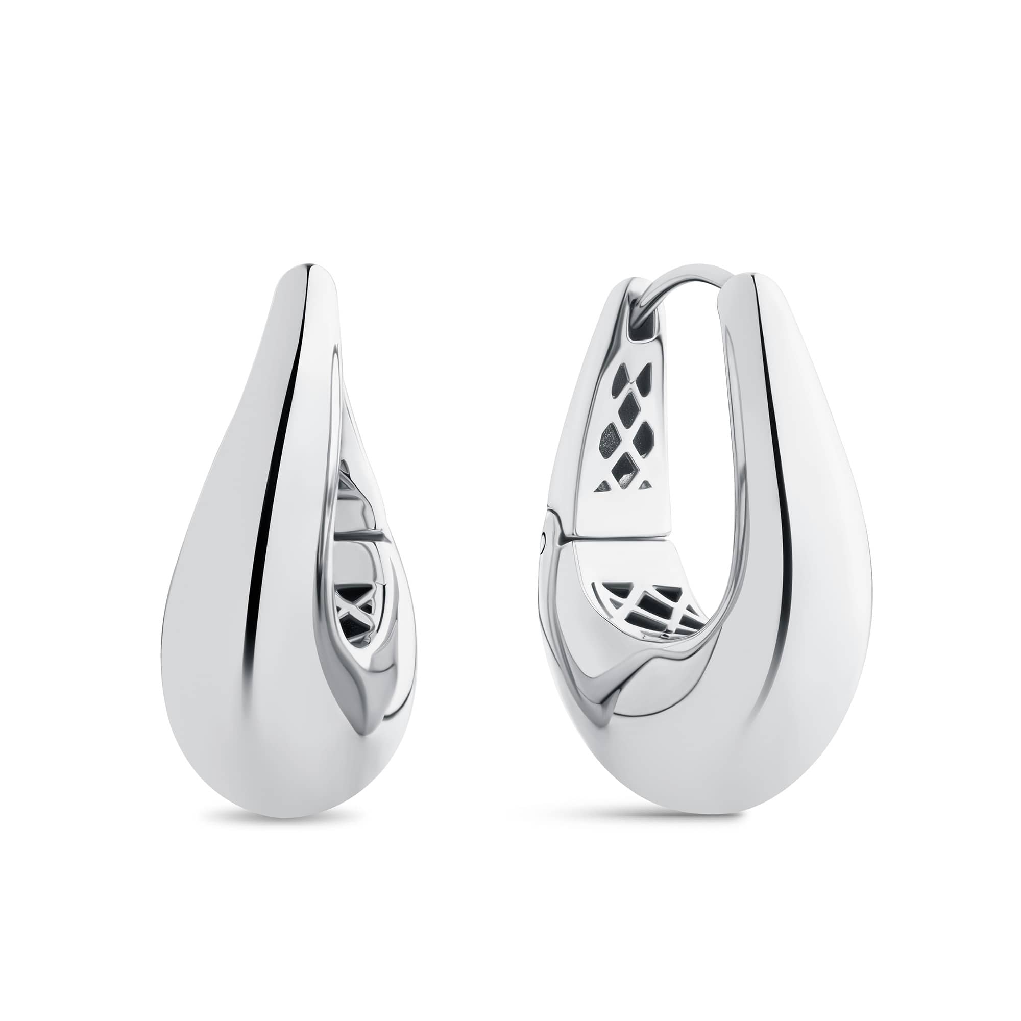 Twist Huggie Earrings in Sterling Silver