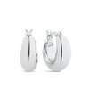 Graduated Hoop Earrings in Sterling Silver