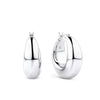 Large Graduated Hoop Earrings in Sterling Silver