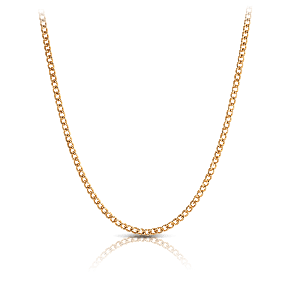 50cm Curb Link Chain in 9ct Yellow Gold