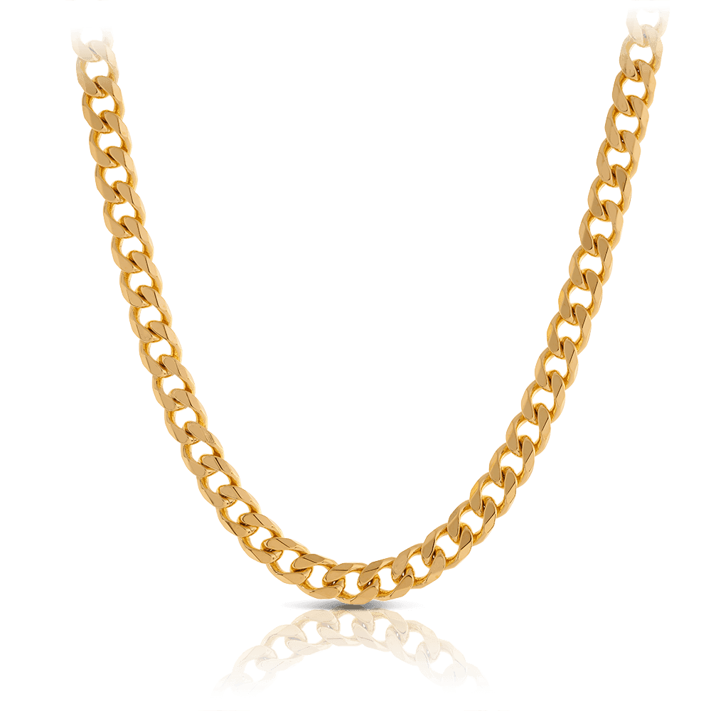 50cm Curb Link Chain in 9ct Yellow Gold