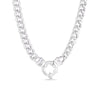 50cm Euro Bolt Curb Link Chain in Sterling Silver